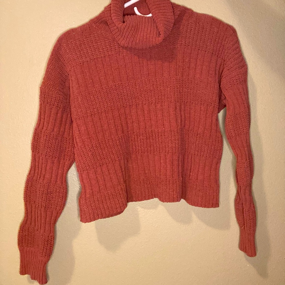 Soft Pink Turtleneck Sweater